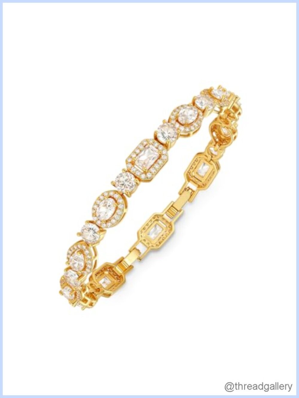 14K Gold Plated CZ Tennis Bracelet AAAAA Cubic Zirconia Hypoallergenic